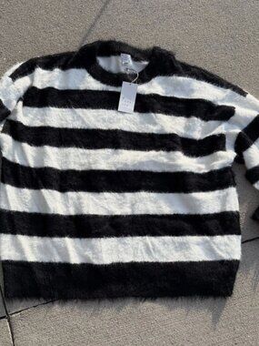 A New Day Fuzzy Striped Sweater 3X